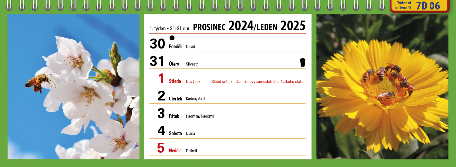 Týdenní kalendář 2025 vzor 7D 06