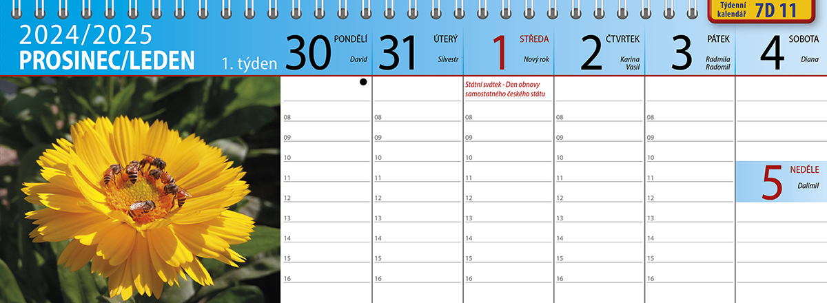 Týdenní kalendář 2025 vzor 7D 11