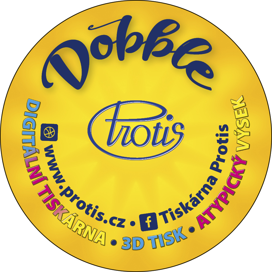 Dobble - rub karty s logem