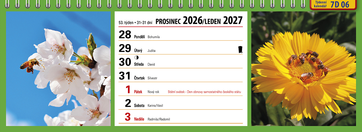 Týdenní kalendář 2027 vzor 7D 06
