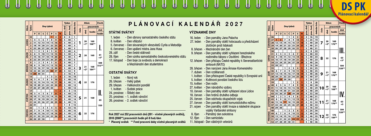 Plánovací kalendář DS PK