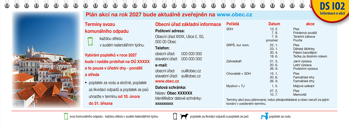 Kalendář informace o obci DS IO2