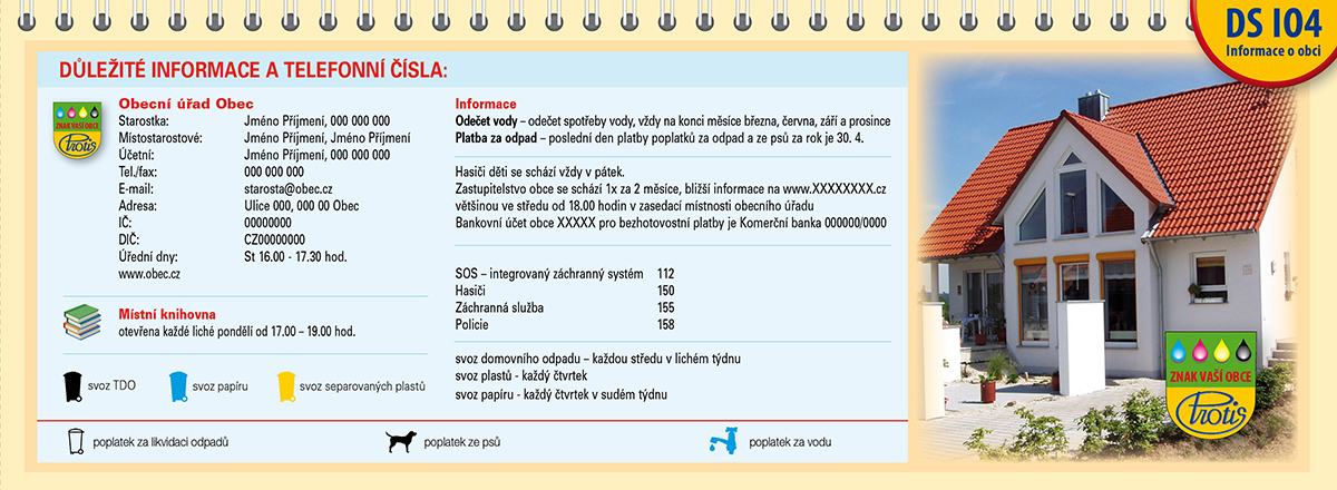 Kalendář informace o obci DS IO4