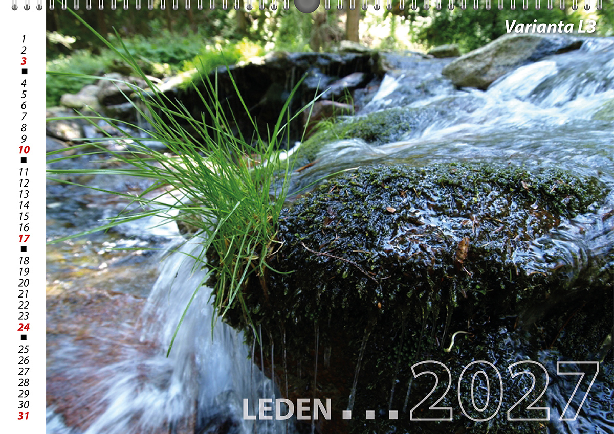 Měsíční kalendář 2027 vzor L03