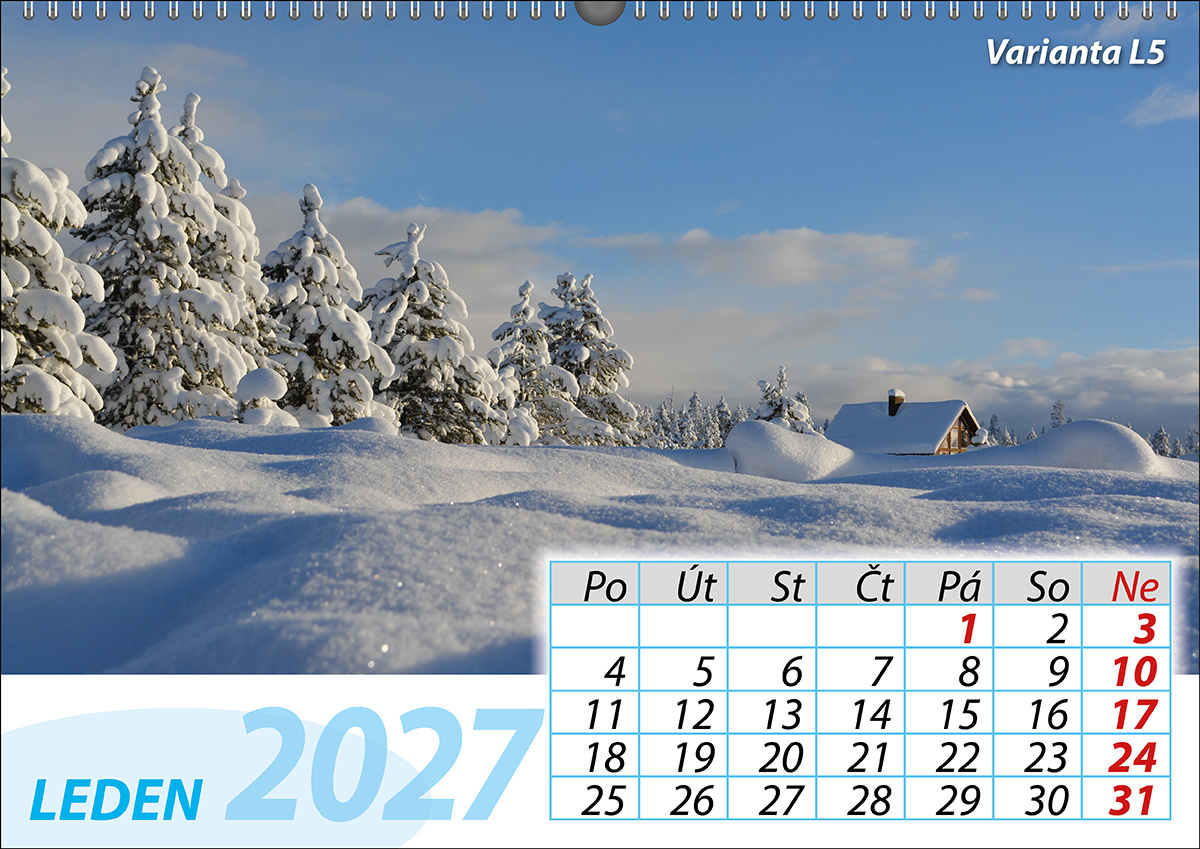 Měsíční kalendář 2027 vzor L05