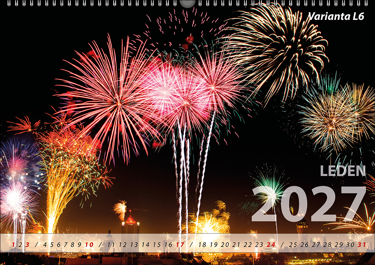 Měsíční kalendář 2027 vzor L06