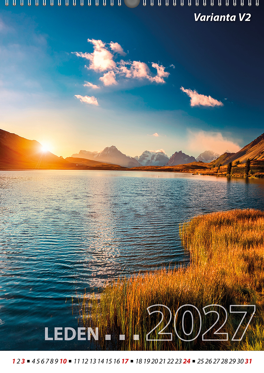 Měsíční kalendář 2027 vzor V02